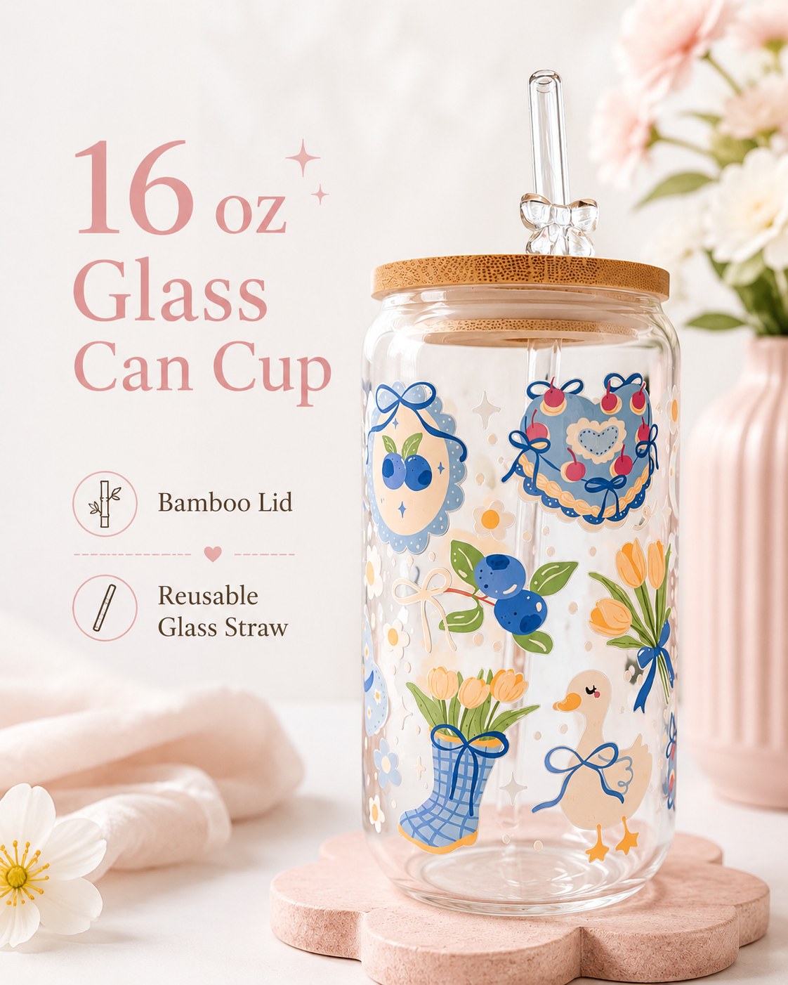 Blueberry Glass Cup