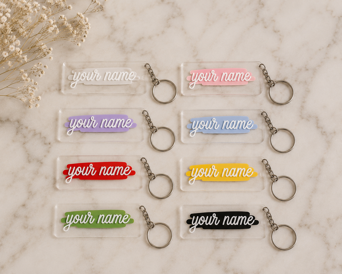 Acrylic Name Keychain
