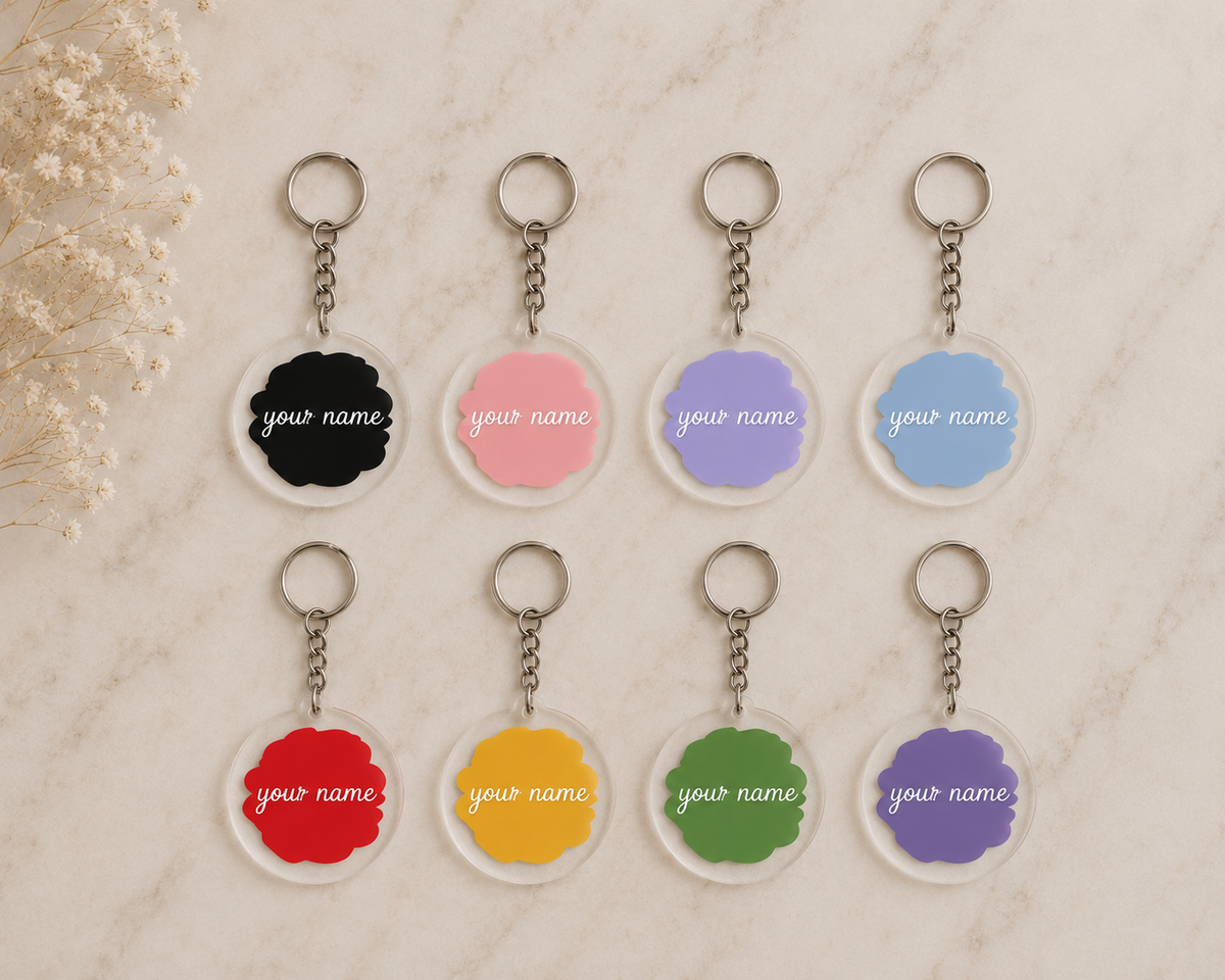 Round Brush Keychain
