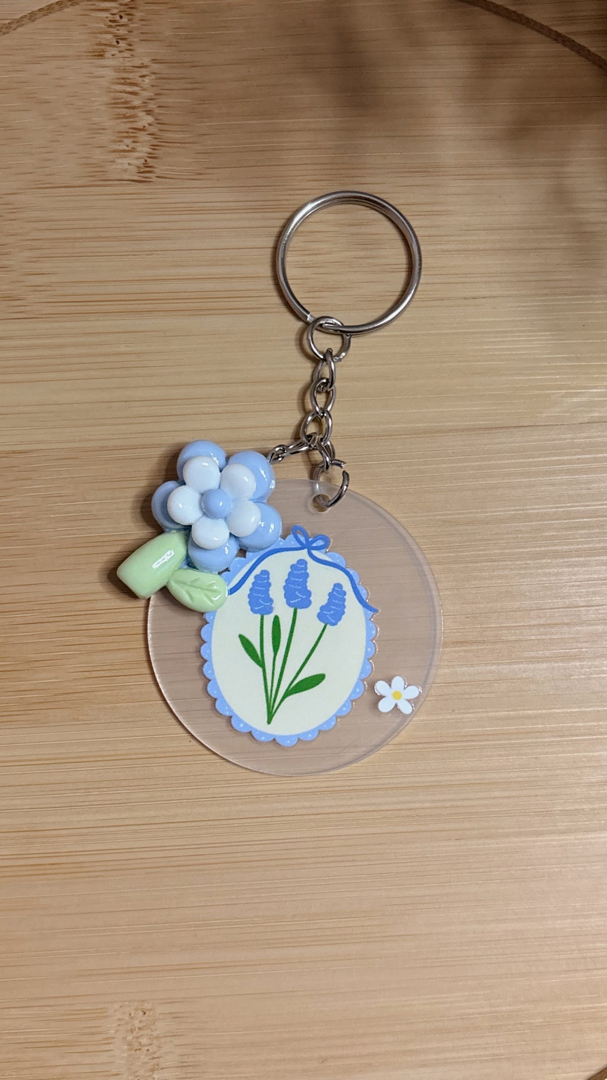 Bluebell garden acrylic keychain