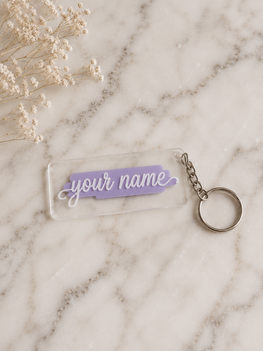 Acrylic Name Keychain