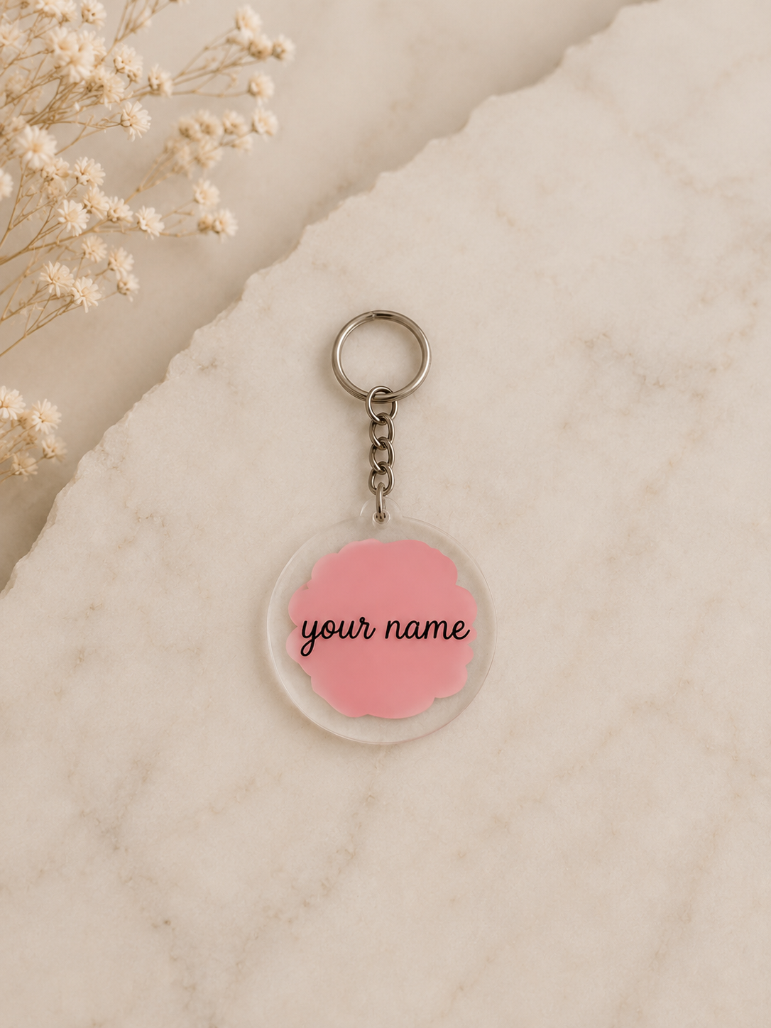 Round Brush Keychain